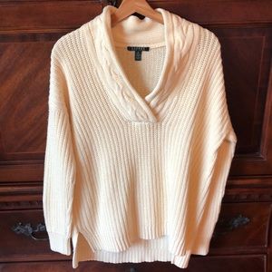 Lauren Ralph Lauren knit oversized cream sweater. Size medium